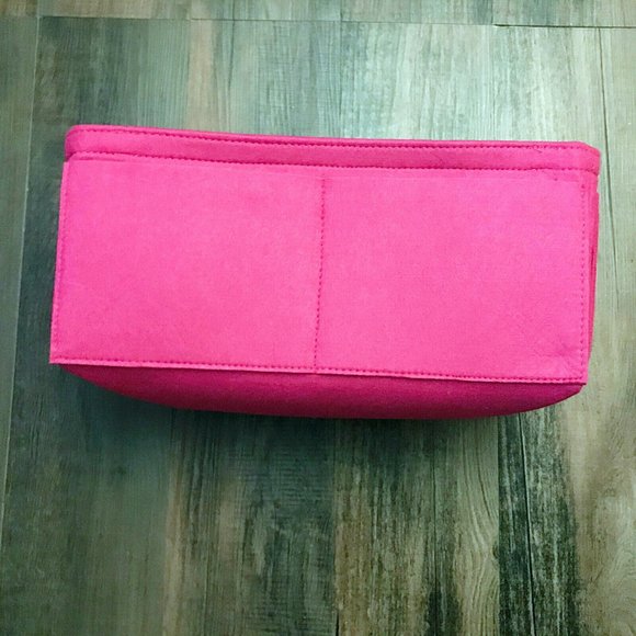 JennyKrafts Hot Pink Extra Large Organizer Felt Tote Bag with removable pouch - Picture 6 of 11